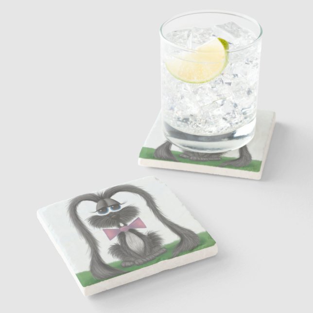 Adorable Bunny Rabbit Stone Coaster (Side)