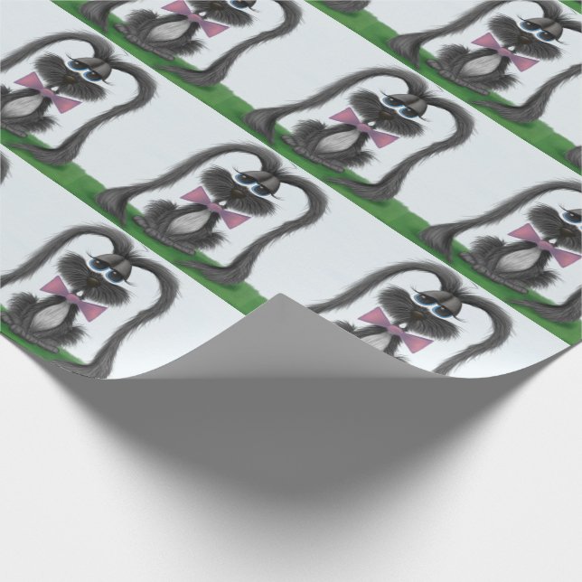 Adorable Bunny Rabbit Wrapping Paper (Corner)