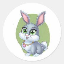 Adorable Bunny Sticker – Cute Cartoon Rabbit Desig