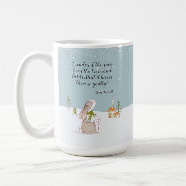 Adorable Bunny Winter Coffee Mug (Left)