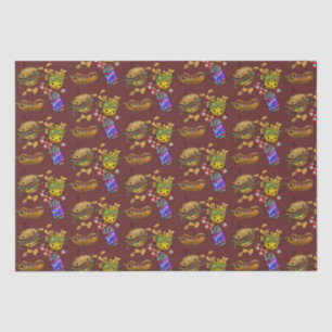 Adorable Burgers and Dogs  Tissue Paper