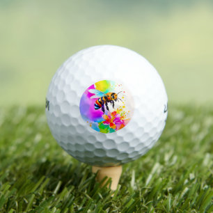 Adorable Busy Bee Watercolor Golf Balls
