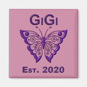 Adorable Butterfly Gigi “Est 2020” Magnet