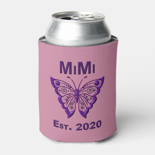 Adorable Butterfly Mimi “Est 2020” Can Cooler (Can Front)