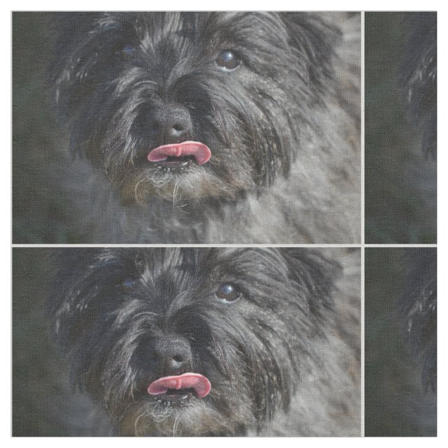 Adorable Cairn Terrier Fabric (Close Up)