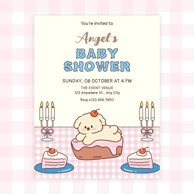 Adorable cake baby shower invitation (Creator Uploaded)