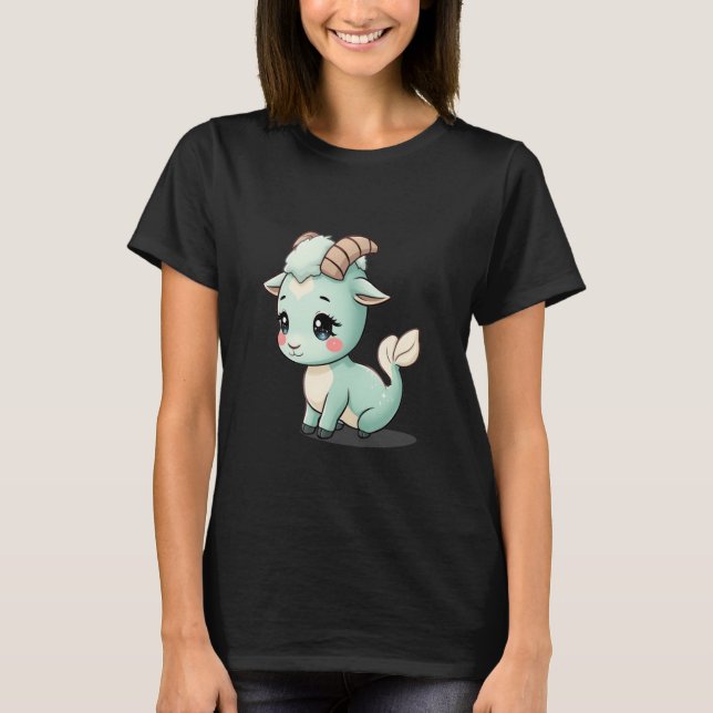 Adorable Capricorn Zodiac Creature u2013 Cute Myth T-Shirt (Front)