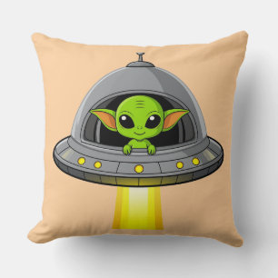 Adorable Cartoon Alien Cushion