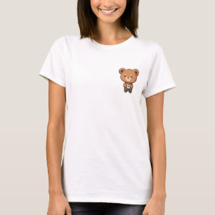 Adorable Cartoon Bear Holding Coffee Cup T-Shirt