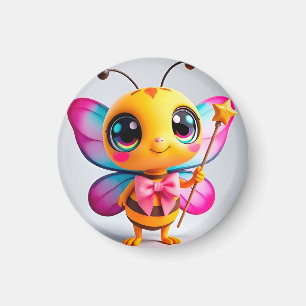 Adorable Cartoon Bee Fairy Character Magnet