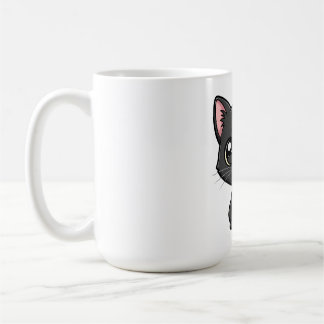 Adorable Cartoon Black Cat Coffee Mug