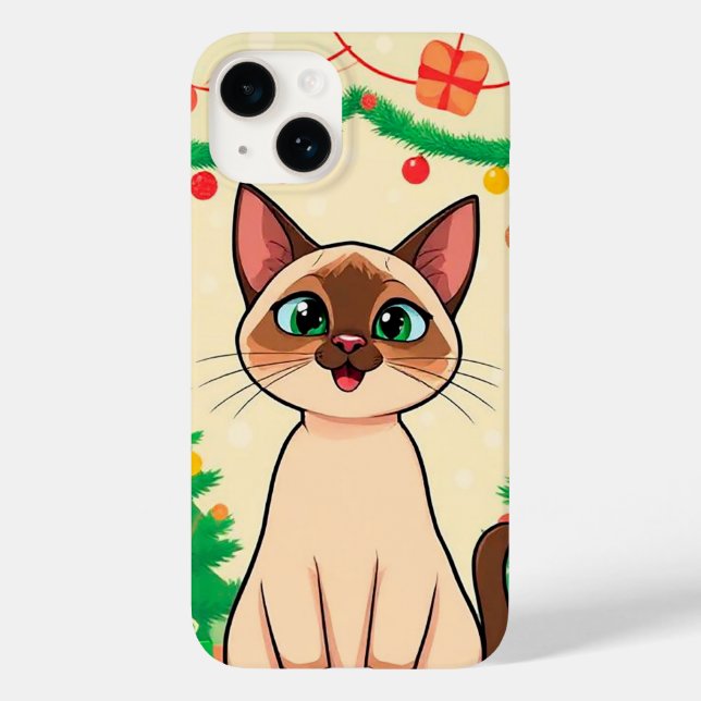 Adorable cartoon cat Case-Mate iPhone case (Back)