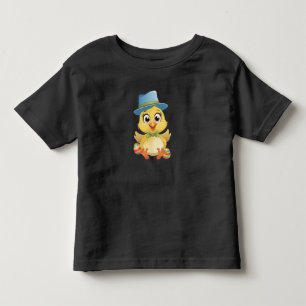 Adorable Cartoon Chick with Easter Eggs Toddler T-Shirt