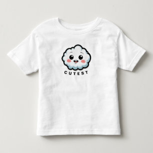 Adorable Cartoon Cloud Character with Cute Smile Toddler T-Shirt
