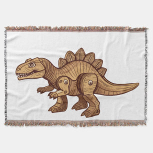 Adorable Cartoon Dinosaur Decorative Throw Blanket