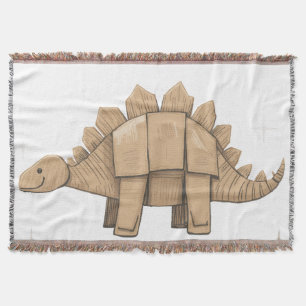 Adorable Cartoon Dinosaur Decorative Throw Blanket
