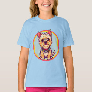 Adorable Cartoon Dog Illustration T-Shirt