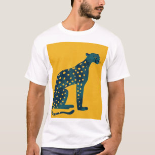 Adorable Cartoon Dog in Ultra Simple Style T-Shirt