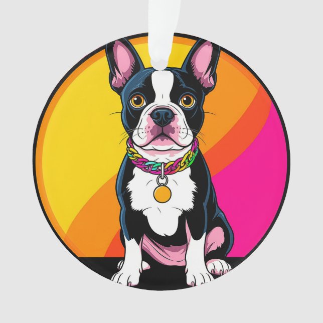 Adorable Cartoon Dog Ornament (Front)