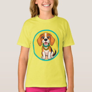 Adorable Cartoon Dog Smiling Cheerfully T-Shirt