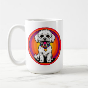 Adorable Cartoon Dog Wearing a Chain Coffee Mug