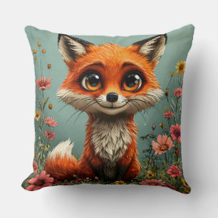 Adorable Cartoon Fox Cushion