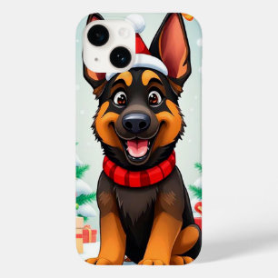 Adorable cartoon German Shepherd dog Case-Mate iPhone 14 Case