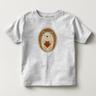 Adorable Cartoon Hedgehog Holding a Heart Toddler T-Shirt