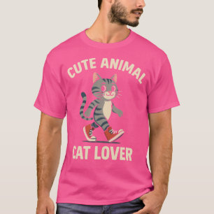 Adorable Cartoon Kitty in Sneakers Graphic Tee
