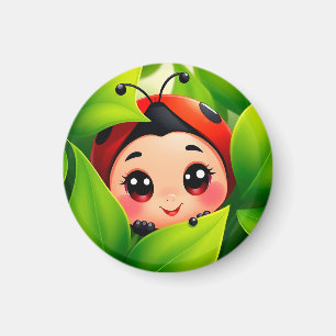 Adorable Cartoon Ladybug Magnet