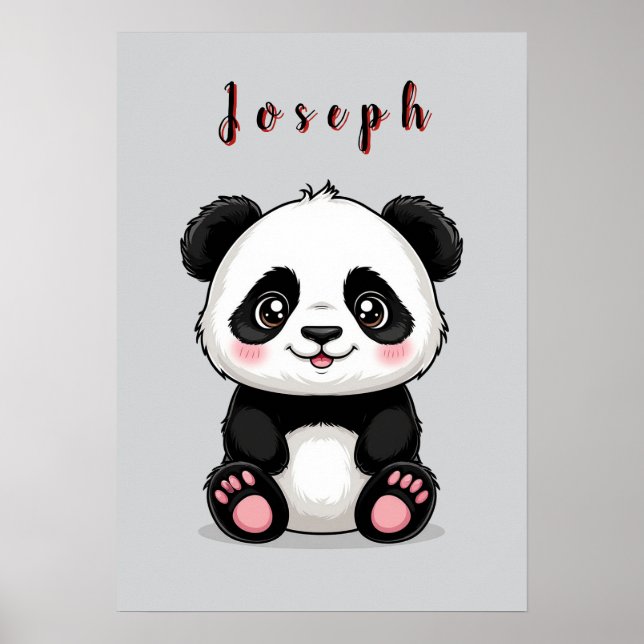 Adorable Cartoon Panda 🐼✨ Cosy Nursery Decor (Front)
