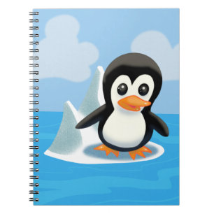 Adorable Cartoon Penguin Notebook