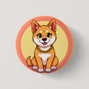 Adorable Cartoon Puppy 3 Cm Round Badge