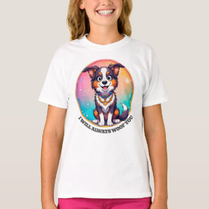 Adorable Cartoon Puppy with Bright Eyes T-Shirt
