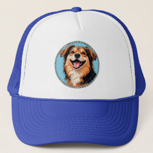 Adorable Cartoon Puppy with Bright Eyes Trucker Hat