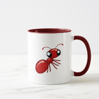 Adorable Cartoon Red Ant Beverage Cup