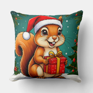 Adorable Cartoon Squirrel Cushion