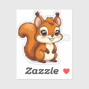 Adorable Cartoon Squirrel with Big Eyes