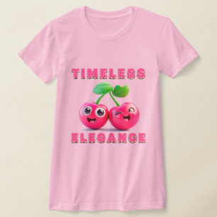 Adorable Cartoon Style Cheerful Cherry T-Shirt