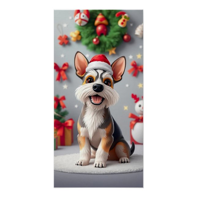 Adorable cartoon-style dog poster (Front)