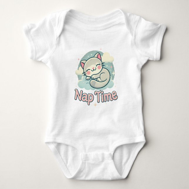 Adorable Cat Baby Bodysuit (Front)
