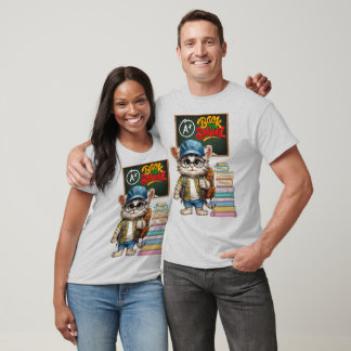 Adorable Cat Back To School Design T-Shirt