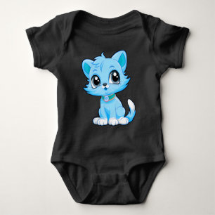 Adorable Cat Cartoon Baby Bodysuit