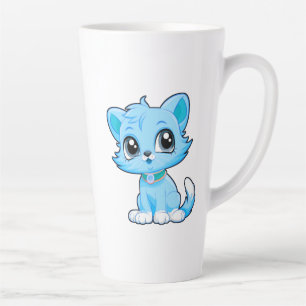 Adorable Cat Cartoon Latte Mug