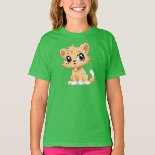 Adorable Cat Cartoon T-Shirt