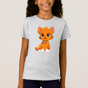 Adorable Cat Cartoon  T-Shirt