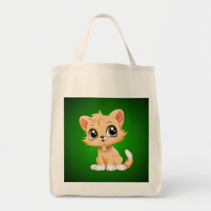 Adorable Cat Cartoon  Tote Bag