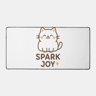 “Adorable Cat Desk Mat – Spark Joy Cozy Aesthetic”