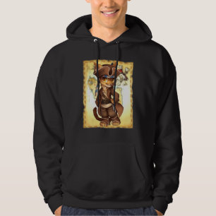 Adorable Cat Dressed Up As A The Pirate Treasure M Hoodie