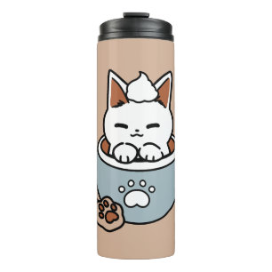 Adorable Cat in Mug Holiday Design - Cat & Cocoa